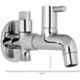Kamal ALD-0609 Wall Mount Tee Cock Flute Twin Elbow Valve Faucet