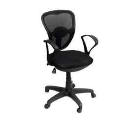 Arko Black Medium Back Adjustable Push Back Ergonomic Chair, 809