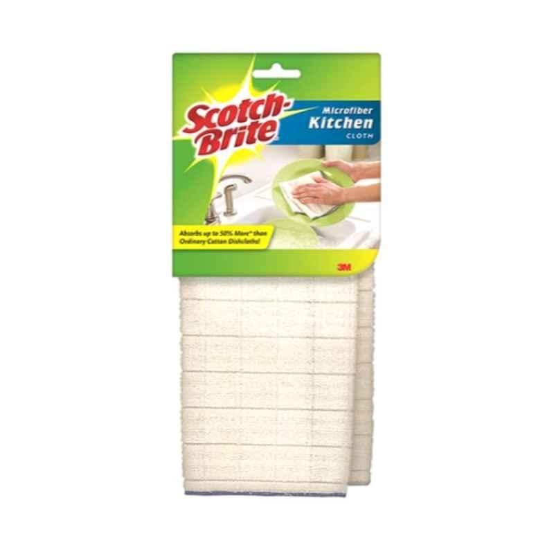 3M 13x2x25cm Microfiber Cream Kitchen Cleaning Cloth, XN005305687