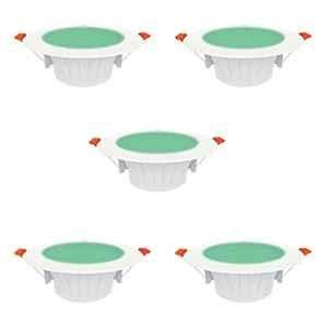Fybros Silvio Plus 9W Aluminium Green Round LED Ceiling Light, FLS5836E (Pack of 5)