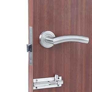 Saze ‎Stainless Steel 304 Matt Finish Heavy Duty Mortise Lock for Door with Bolt Latch & Pull Handle, MG-1105
