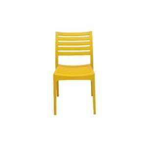 Supreme Omega Plastic Yellow Chair without Arm (Pack of 2)