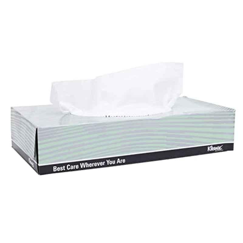 Kleenex 100 Pieces 2 Ply Facial Tissue Flat Box, 1033 (Pack of 60X100 tissues, Total 6000 Facial Tissues)