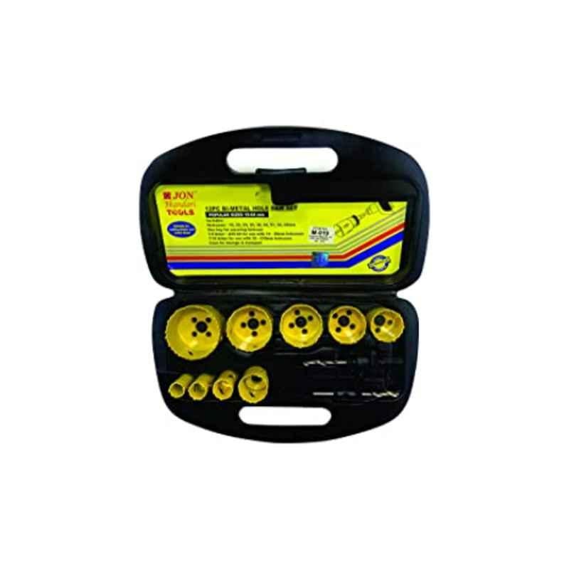 Buy Jon Bhandari 12 Pcs 19 64mm BI Metal Black Yellow Hole Saw