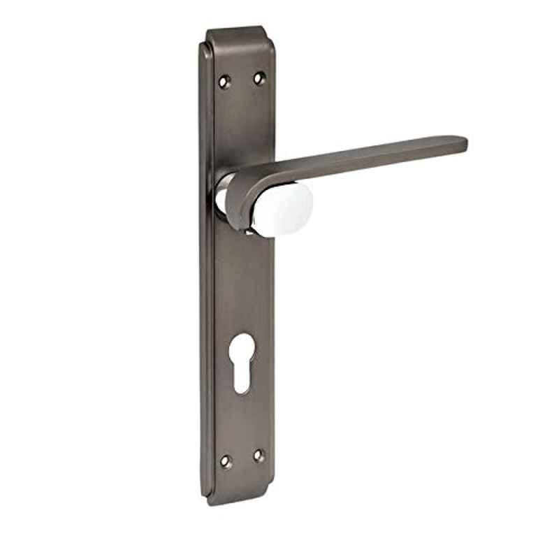 Robustline Door Lockset (Handle And Lockbody), 85mm Centre To Centre, Blackish Silver, Flat Handle