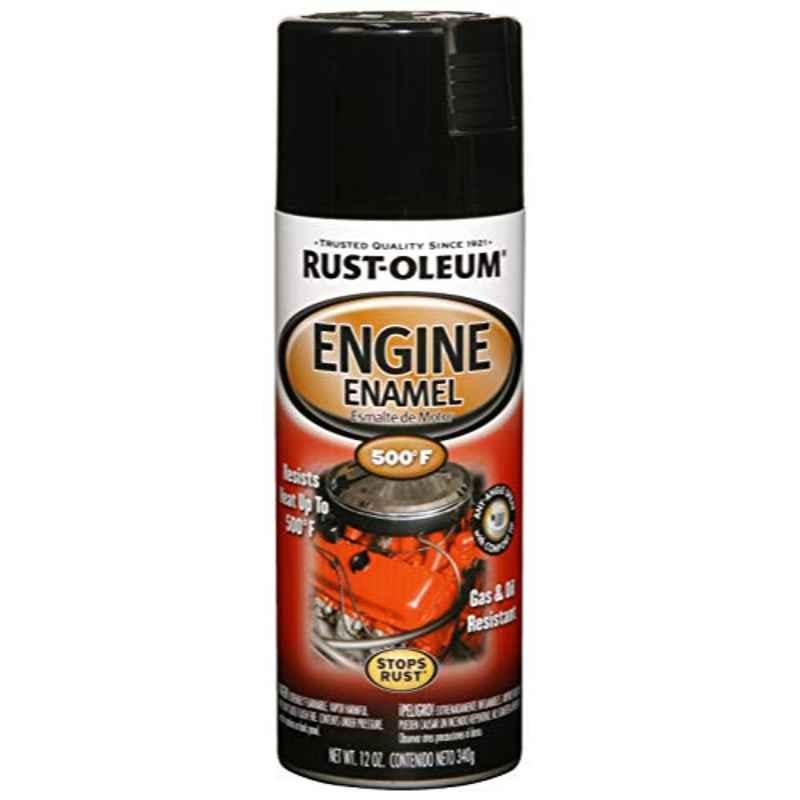 Rust-Oleum Engine Enamel 12oz Black 248932 Gloss Automotive Spray Paint