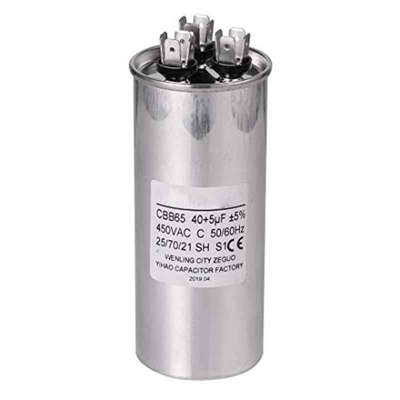 BVPOW 40 MFD 450V Aluminium Round Dual Motor Run Capacitor