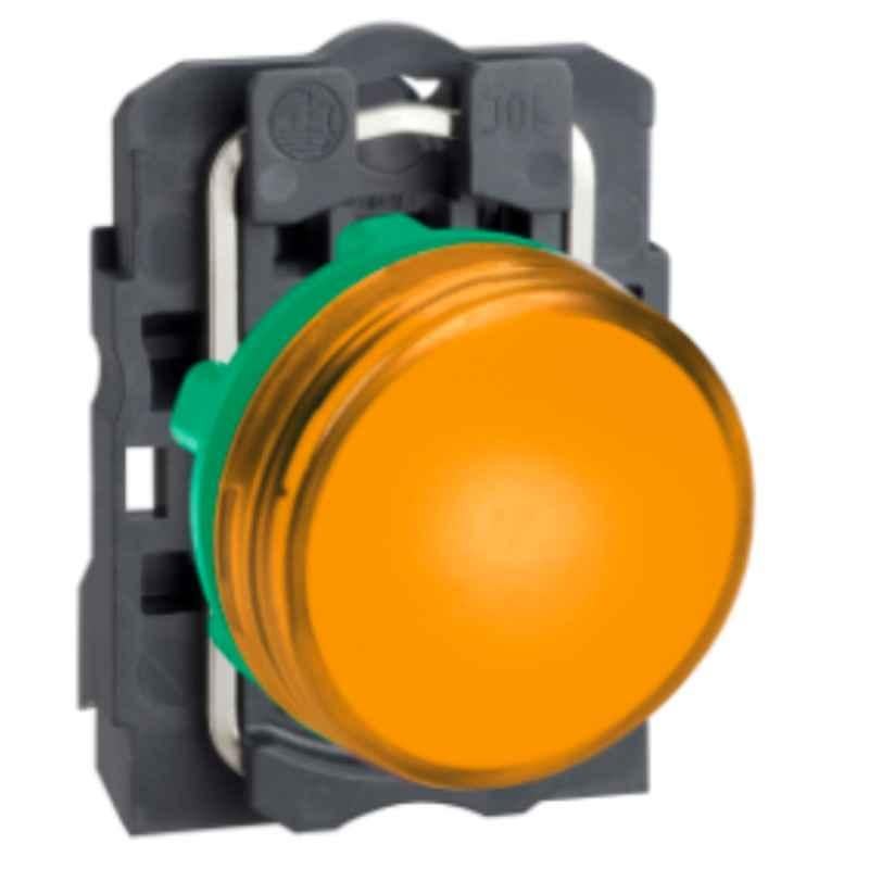 Schneider Harmony 230-240 VAC Plastic Orange Plain Lens Pilot Light with Integral LED, XB5AVM5