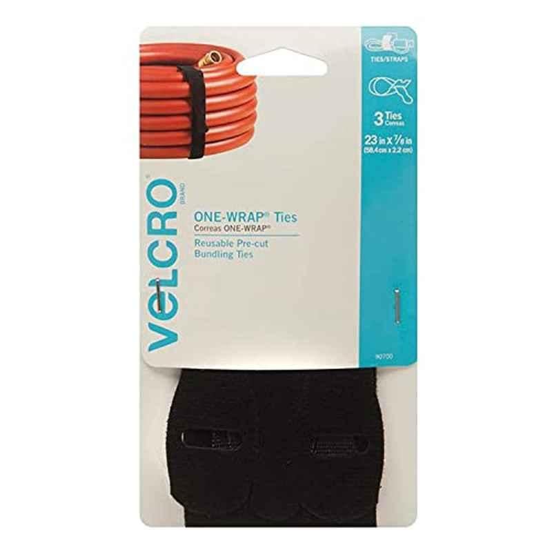 Velcro 90700 7/8x23 inch Velcro Black Strap Fastener (Pack of 3)