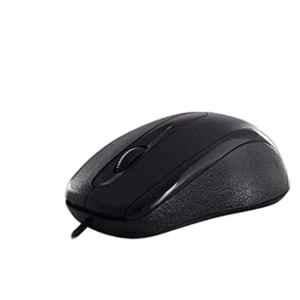 Quantum QHM232 Plastic Black 3 Button Wired Optical Mouse