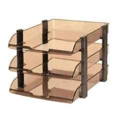Omega Smoky Brown 3 Tier Executive Office Tray, 1758/U3