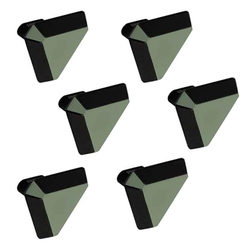 Plantex Knobs for Drawer/Drawer Knobs/Triangle Knob for Cabinets/Drawer Handle/Pull-Push Knob for Kitchen/Bedroom Drawers (Pack of 6) SH-431, DC-Black & Green