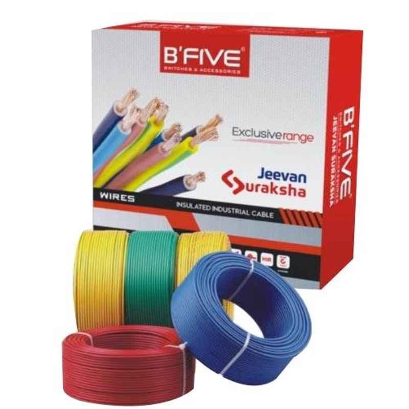 B-Five 4 Sqmm PVC Blue Industrial Wire, Bsf-456Bl