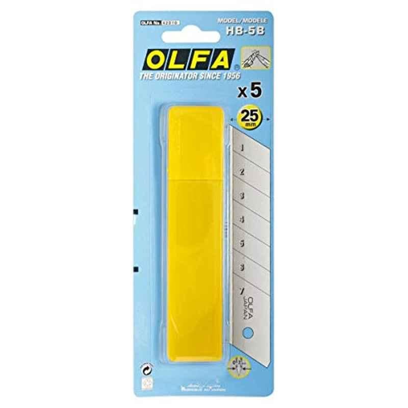 Olfa 25mm Yellow Cutter Spare Blade, Hb-5B