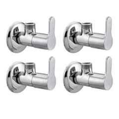 Fastgear Stainless Steel Silver Chrome Finish Angle Valve, FG1058 (Pack of 4)