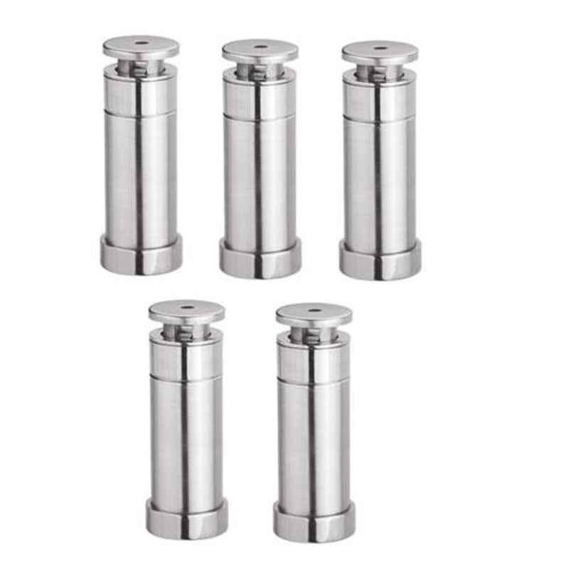 Nixnine Stainless Steel Heavy Duty Magnetic Door Stopper, SS_202_3IN_5PS (Pack of 5)