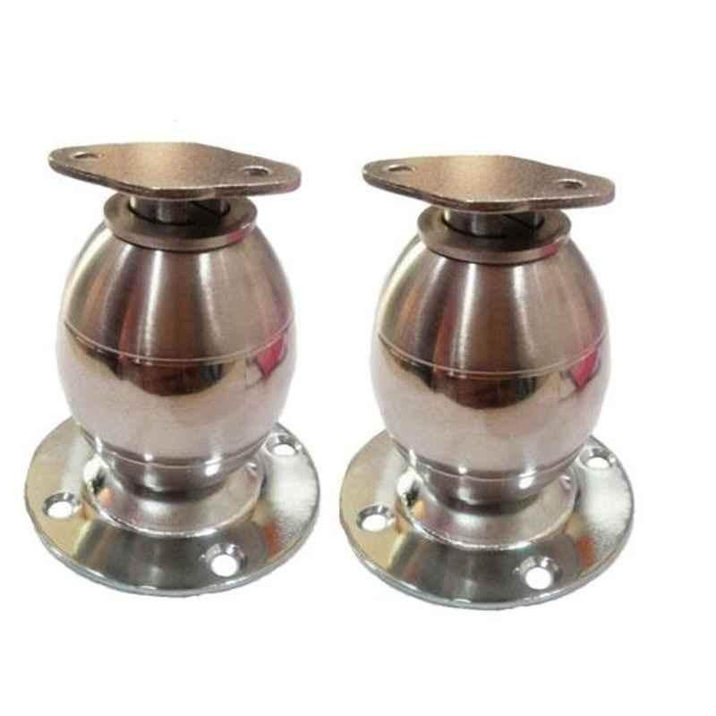 Nixnine Stainless Steel Magnetic Stopper & Closet for Door, SS_RUD_A-618_2PS (Pack of 2)