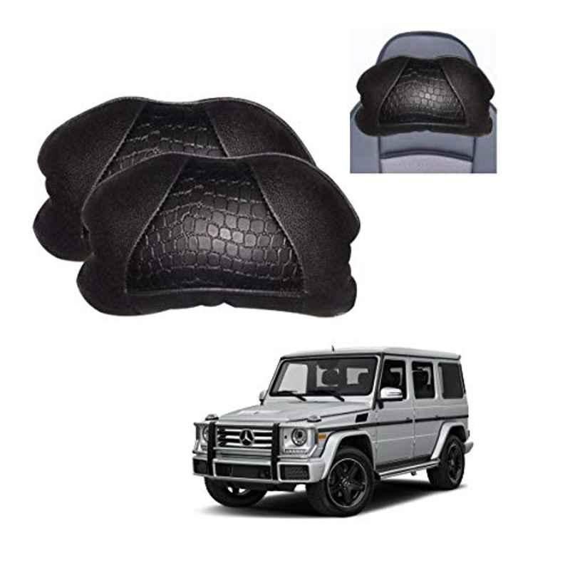 Kozdiko 2 Pcs Black Neck Rest Cushion Pillow Set for Mercedes Benz G-Class