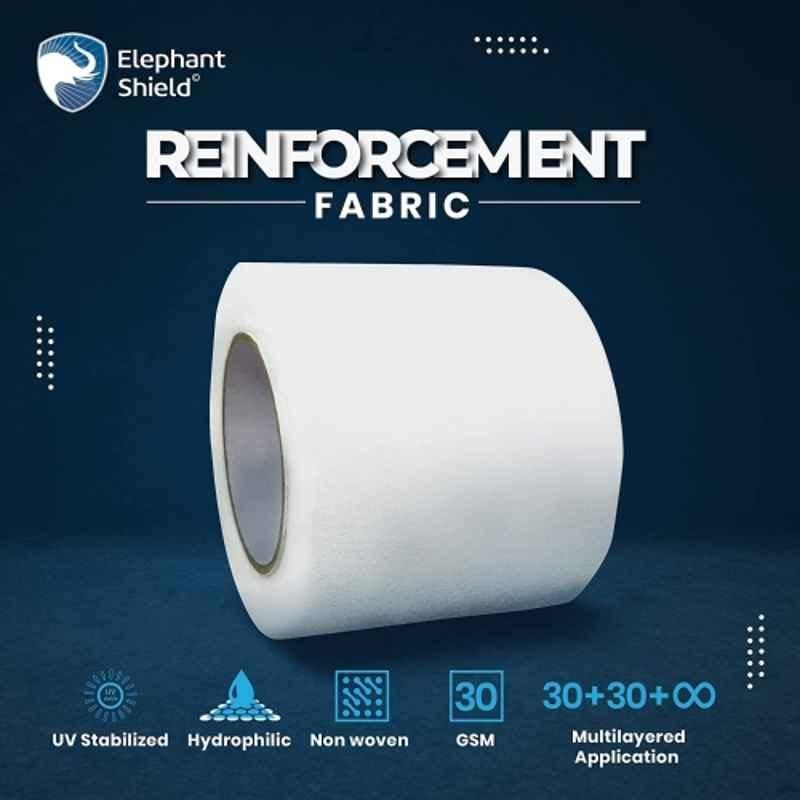 Elephant Shield 4 inch 50m UV Stabilized & Hydrophilic Multi Application Reinforcement Fabric, for Waterproof to Roof, Crack Patch, Wall Repair, Fiber Wall Coating & Plastering Mesh