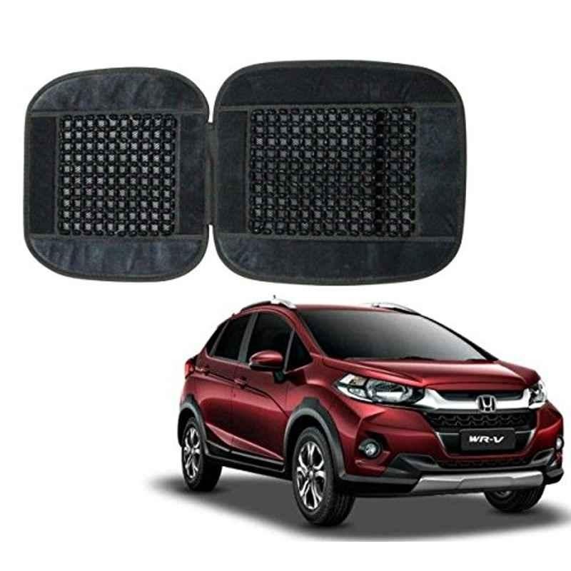 Kozdiko Car Wooden Bead Seat Cover Cushion with Grey Velvet Border for Honda WRV