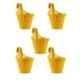 Gardens Need 25x21x28cm 100% Virgin Plastic Yellow Hanging Planter, (Pack of 5)