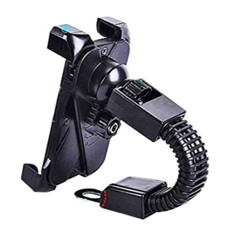 Love4ride Black ABS Plastic Rear View Mirror Mount Mobile Holder
