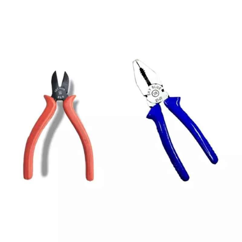 Sky Blue 2 Pcs 8 inch Lineman Plier Combo, SBE_PLIER_COMBOS_COMBO_795