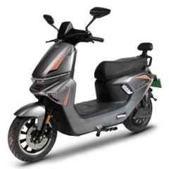 Amo Electric Bikes Brisk LA 25km/hr 60V Non RTO Grey Electric Scooter with 60-70 km Per Charge Range