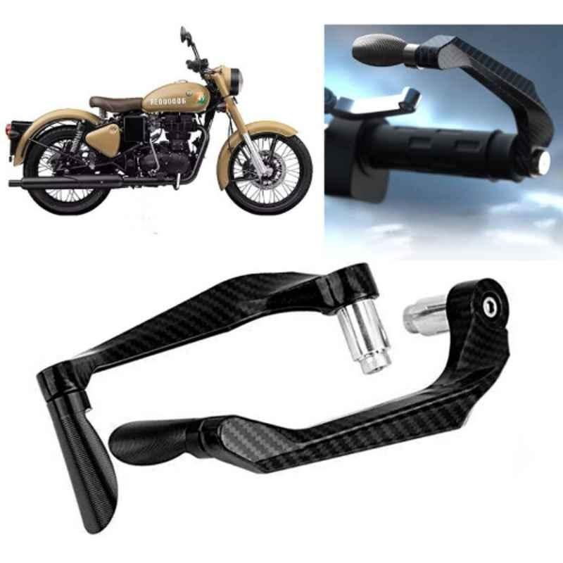 Auto Pearl 2 Pcs Aluminium Carbon Black Brake Clutch Lever Set for Royal Enfield Classic 350 Signals