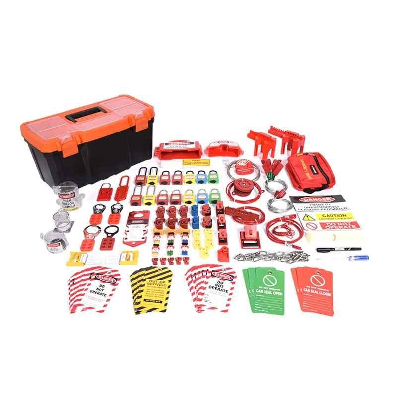 LOK-FORCE 184 Pcs Large Plastic Tool Box Electro & Mechanical Kit, LOKT-EMPBL-206