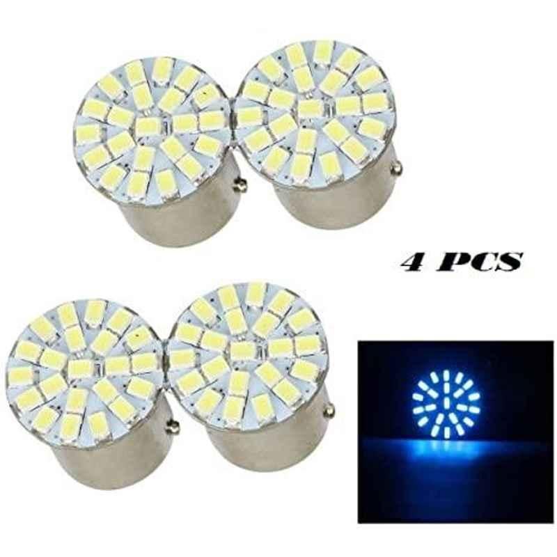 AOW 22 SMD (Blue) Led Indicator Bulb/Turn Signal Bulb Universal B-4 (Pack of 4) Universal for Bikes and Cars