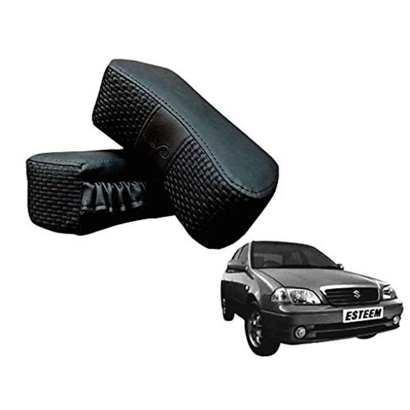 Kozdiko 2 Pcs Memory Foam Black Luxurious Neck Rest Set for Maruti Esteem, koz_29751