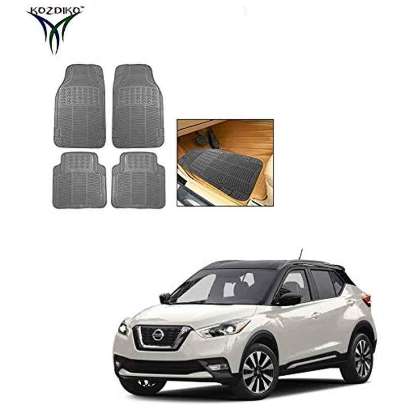 Kozdiko 4 Pcs Rubber Grey Car Mat Set for Jaguar XJ-Type