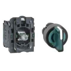 Schneider Electric Harmony XB5 230V 2 NO Green 3 Position Spring Return Illuminated Selector Switch, XB5AK153M3N