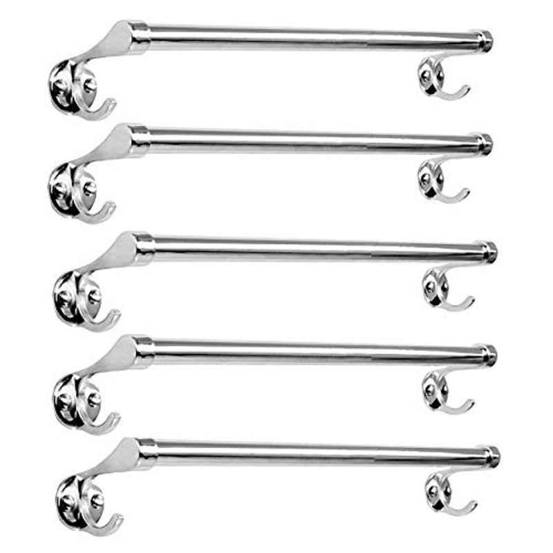 Torofy 24 inch Stainless Steel Silver Wall Mounted Towel Bar (Pack of 5)