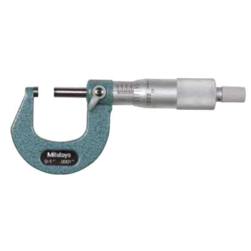 Mitutoyo 1-2 inch Tapered Frame & Ratchet Stop Outside Micrometer, 103-262