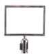 Ladwa 2 Pcs Stainless Steel Hook Type Barricade Set with 2.25m Red Belt & A3 Sign Plate, LSI-QMR-A3-P2-N