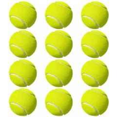 Khelo Meerut Rubber Green Standard Lightweight & Long-Lasting Tennis Balls (Pack of 12)