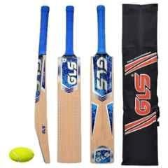 GLS Strom 900-1100g Poplar Willow Wood Scoop Design Cricket Bat with Ball & Cover for 15+ Yrs