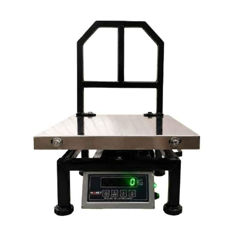 Monet 14x14 inch 100kg Stainless Steel Platform Weighing Scale with Dual Display & 2 Days Battery Backup