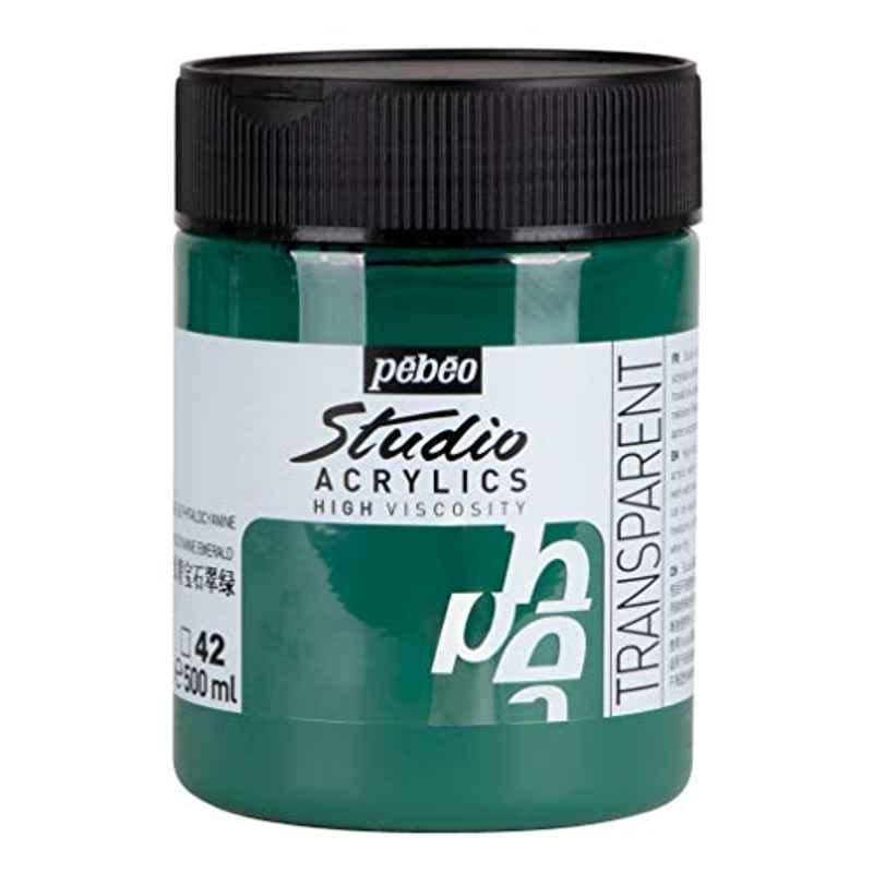 Pebeo Studio 500ml Phthalocyanine Green Acrylics Paint