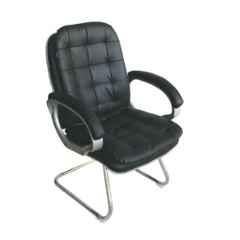 Arko Black Medium Steel Medium Back Fixed Push Back Visitor Chair, 894 B BK