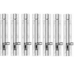 Senkiddpro 175mm Stainless Steel Chrome Finish Push to Close Tower Bolt (Pack of 7)