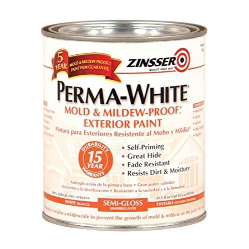 Rust-Oleum 31.5 floz Perma White 03134 Semi-Glossy Zinsser Exterior Paint