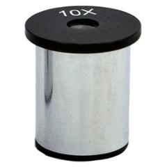 WKM 10X Glass Silver & Black Huygenian Eye Piece Lens for Microscopes, KT38EP