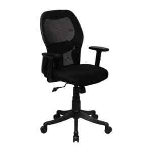 Evok Dash Nylon Black Middle Back Office Chair with Arm, FFOFOCMNMTBL69436D