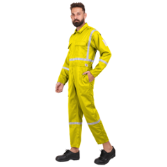 Club Twenty One Workwear IFR PRO Max Aramid Yellow Safety Coverall, 3019, Size: S