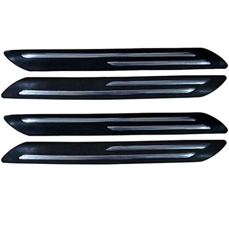 Kozdiko 4 Pcs Double Chrome Bumper Protector Set for All Cars