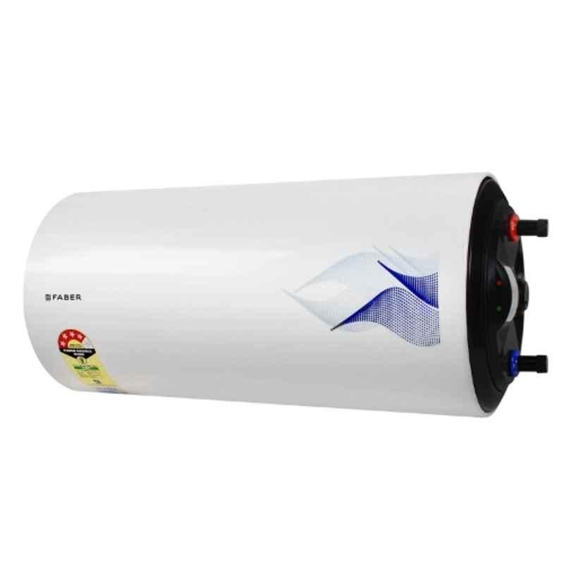 Faber Jazz 25LHS 15 Litre 2000W 8bar White Horizontal Storage Geyser with 2 Years Warranty, 119.0596.665