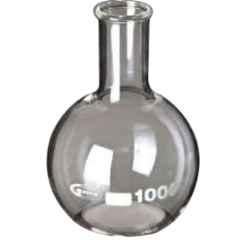 Glassco 20000ml White Printing 3.3 Boro Glass Flat Bottom & Narrow Neck Flask, 235.202.10